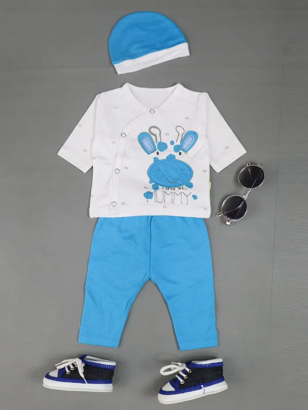 0Mth - 3Mth Mummy Ferozi Baba Suit For Newborns AJ NBS61