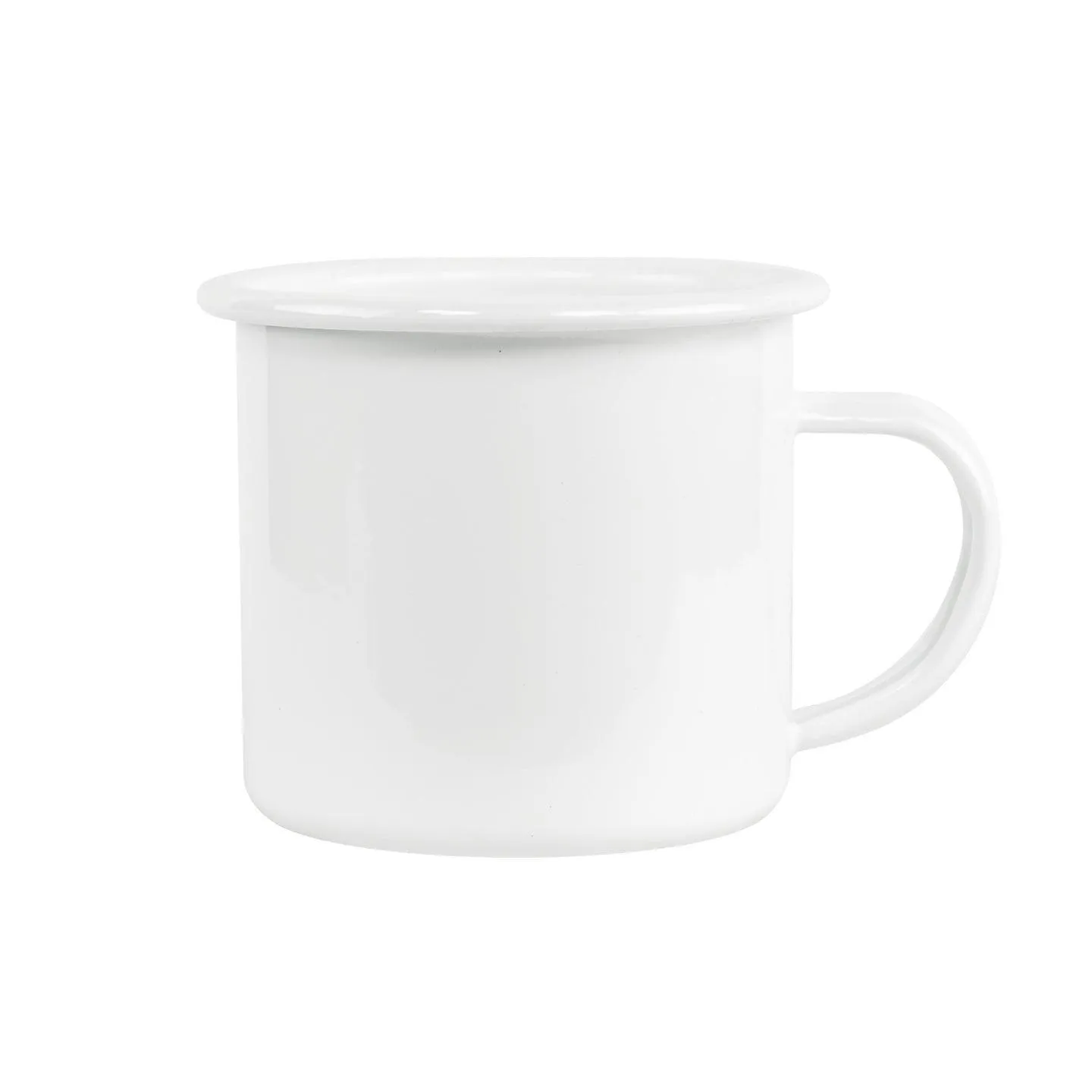 12 oz  Fine SS Enamel Cup - White Rim