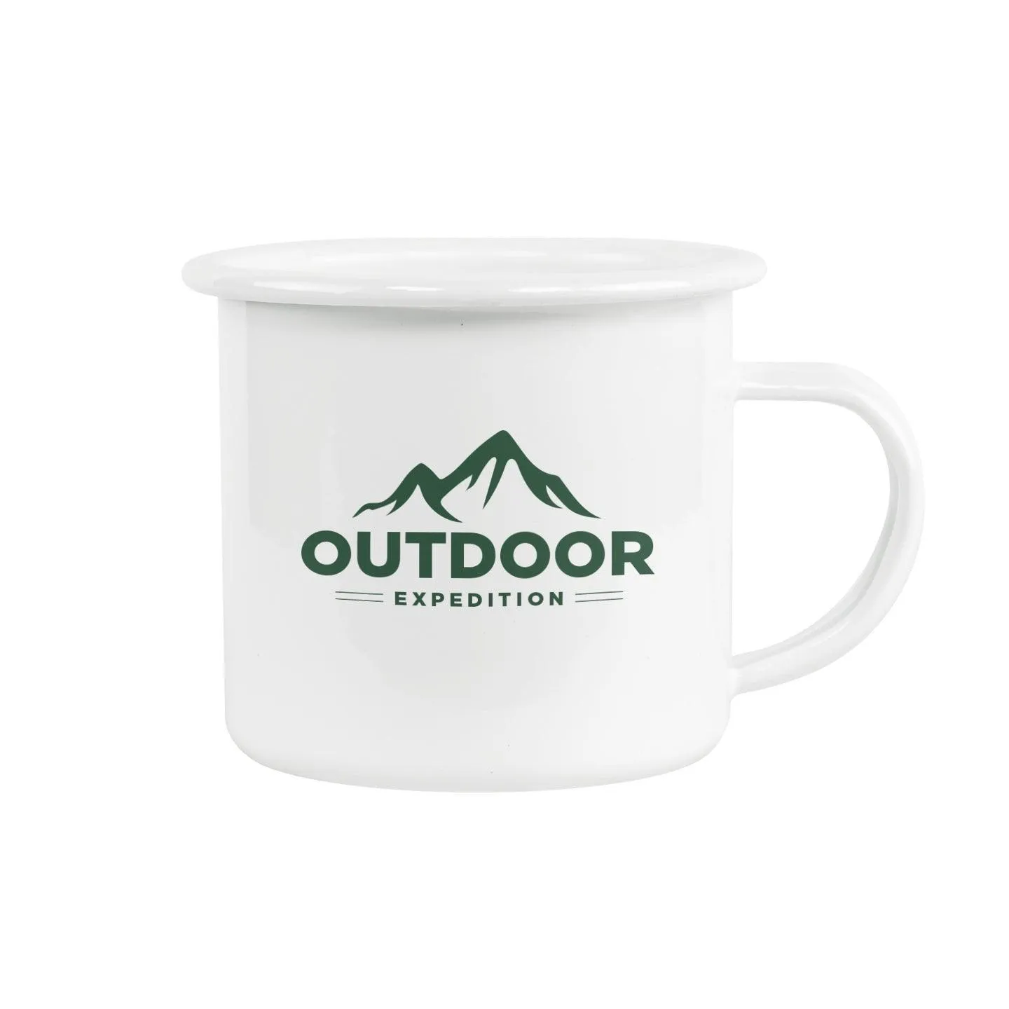 12 oz  Fine SS Enamel Cup - White Rim