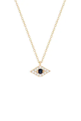 14kt Gold Evil Eye Necklace