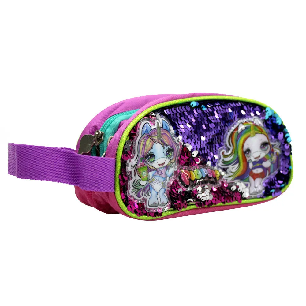 162749 Lapicera Doble Infantil Lentejuela Poopsie