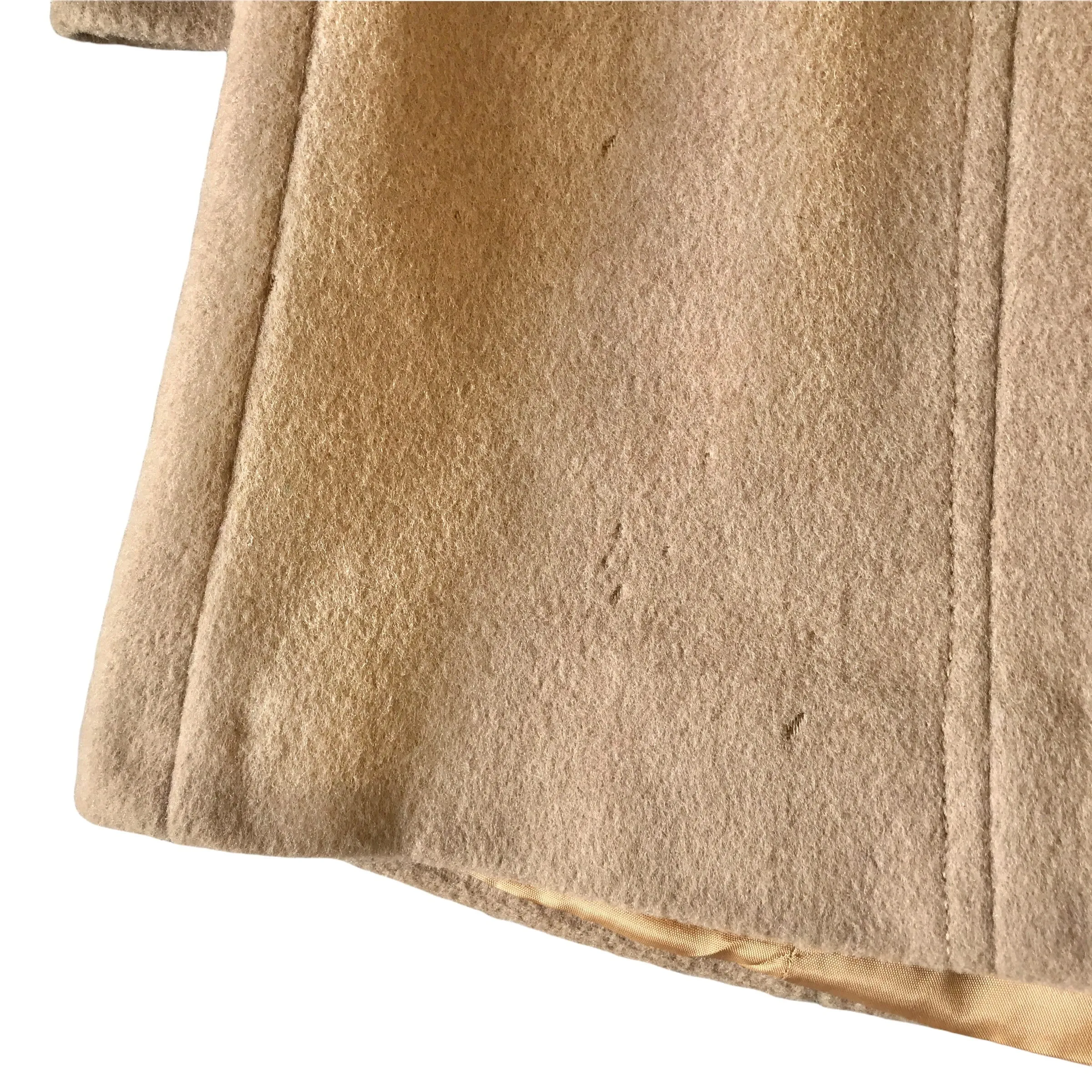 1970's Wool Beige Double Breasted Coat  /5-6Y