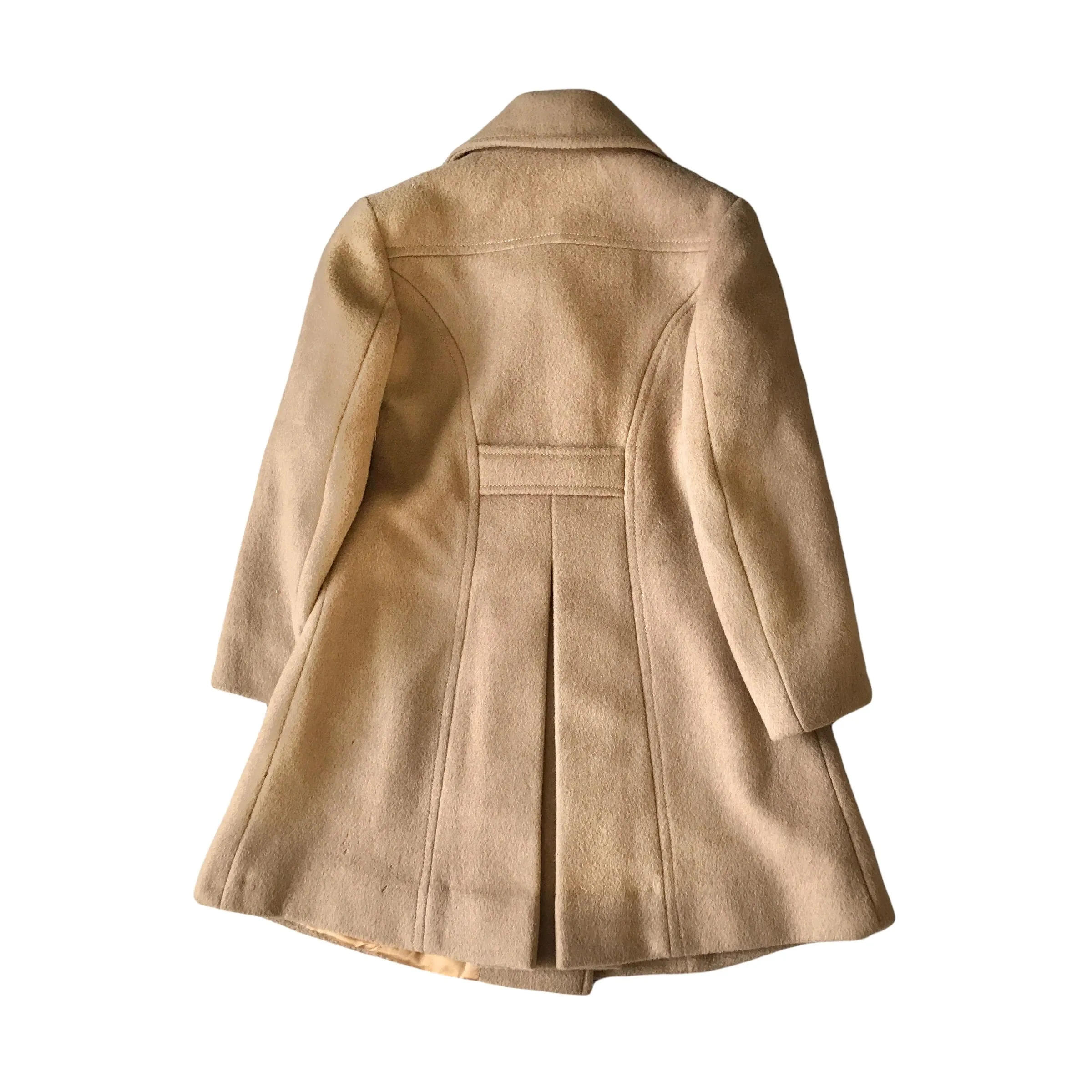 1970's Wool Beige Double Breasted Coat  /5-6Y