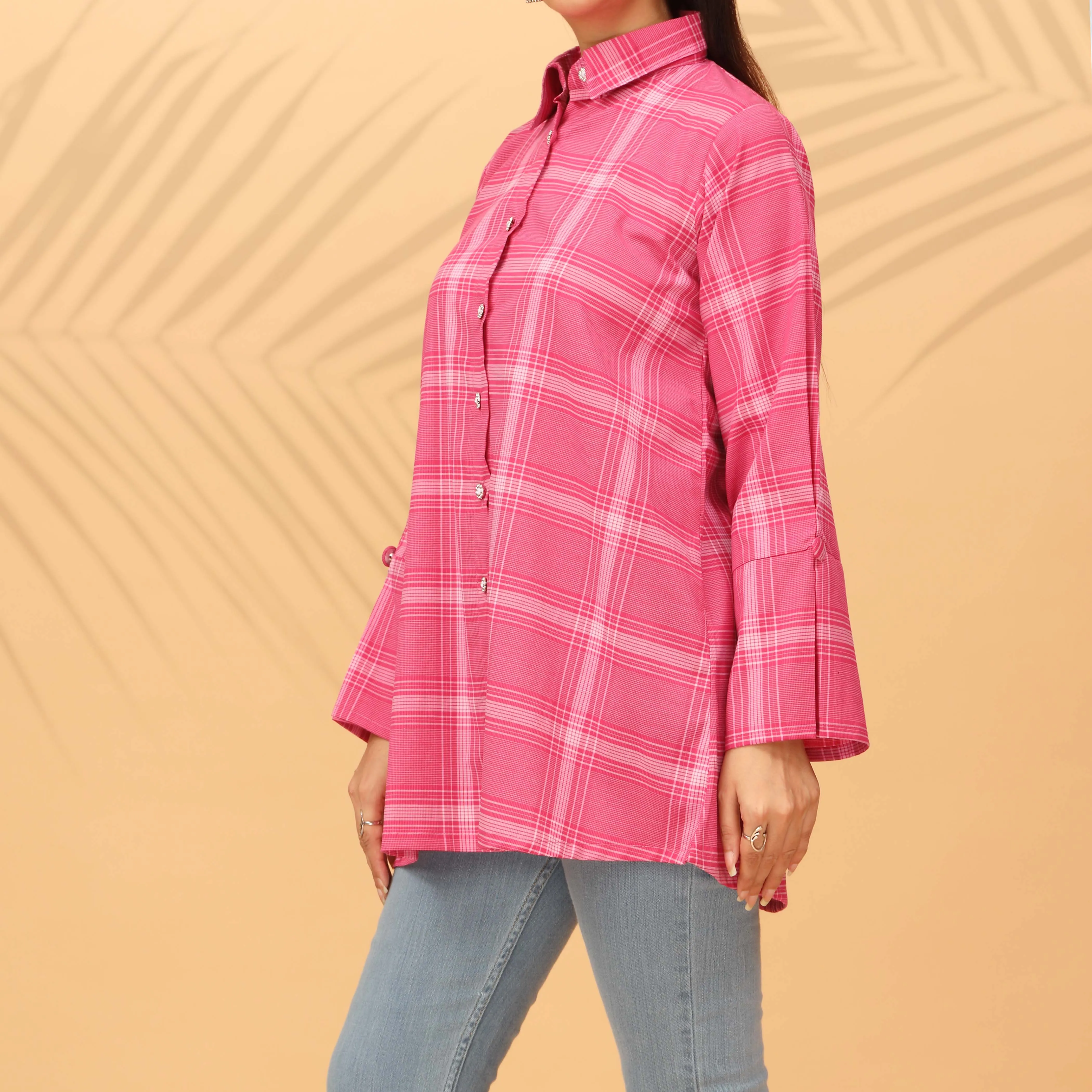1PC Cotton Checkered Top PW4008