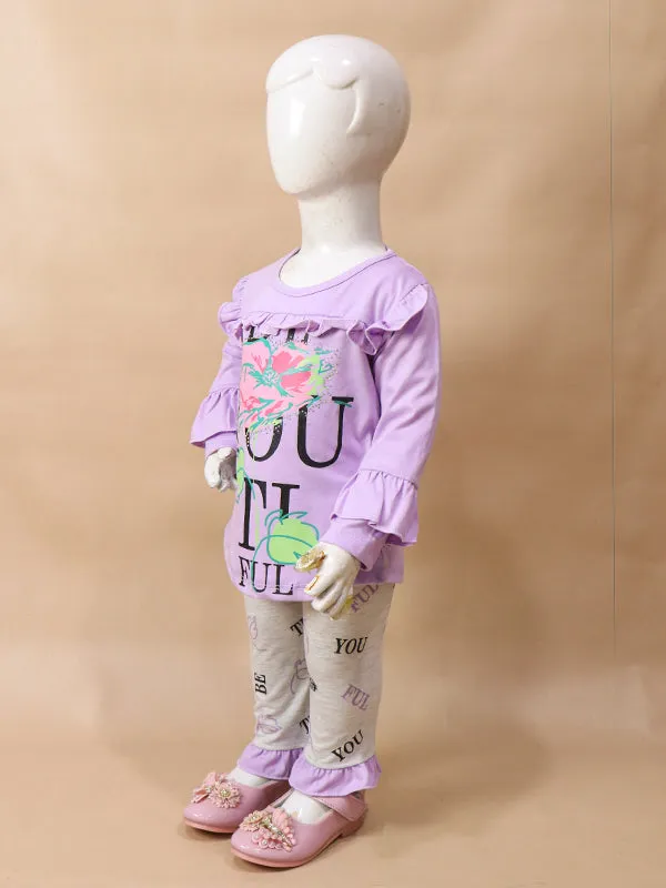 1Yr - 4Yrs Ful Light Purple Suit For Girls BGF GS53
