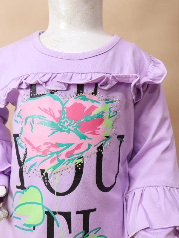 1Yr - 4Yrs Ful Light Purple Suit For Girls BGF GS53