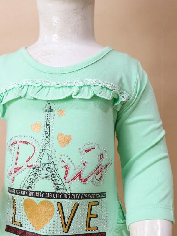 1Yr - 4Yrs Love Light Green Suit For Girls BGF GS59