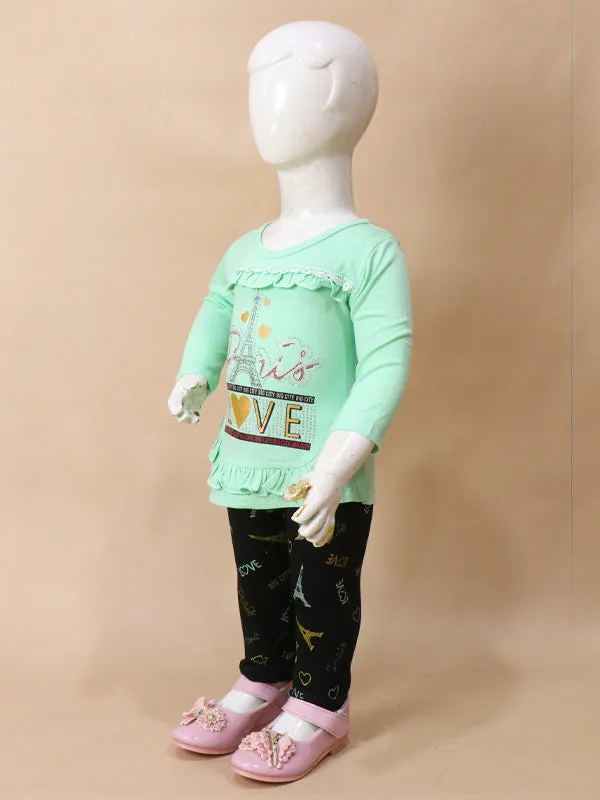 1Yr - 4Yrs Love Light Green Suit For Girls BGF GS59