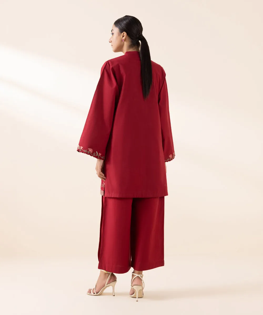 2 Piece - Embroidered Cambric Suit