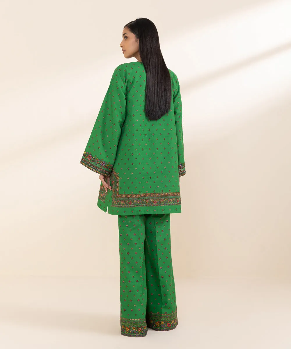 2 Piece - Embroidered Khaddar Suit