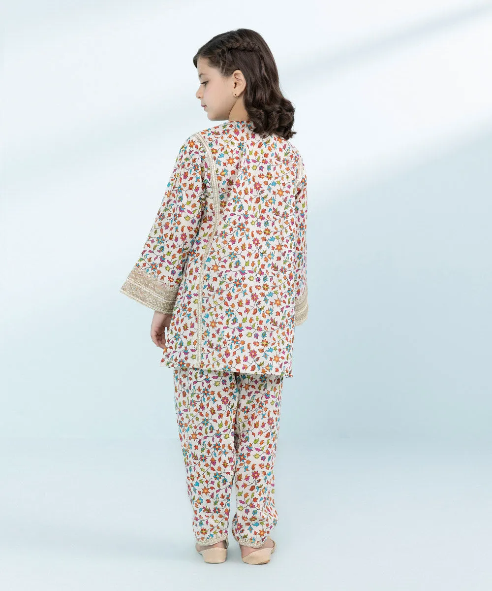 2 Piece - Embroidered Khaddar Suit