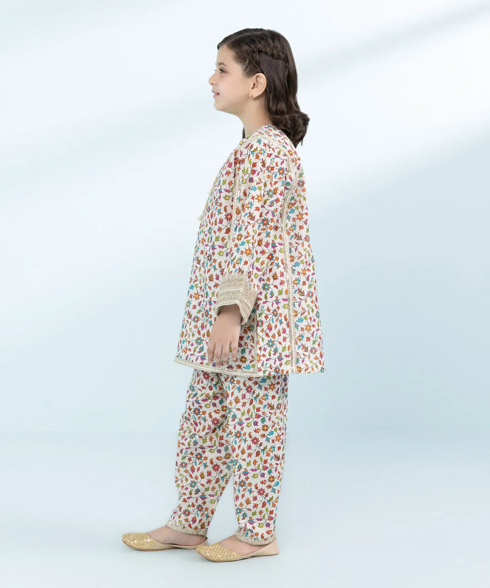 2 Piece - Embroidered Khaddar Suit