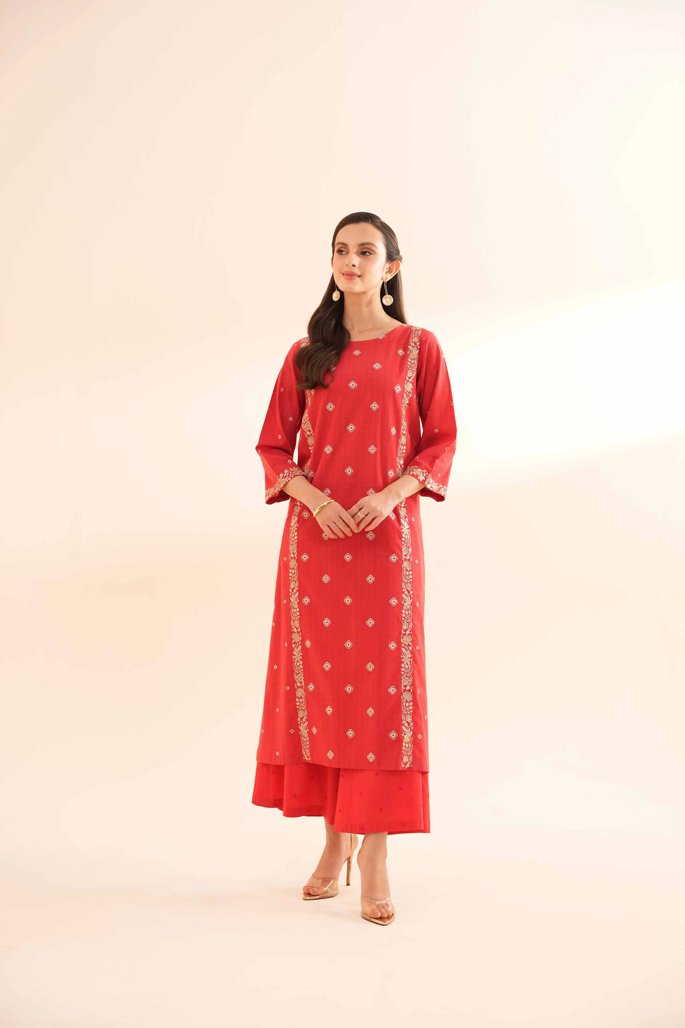 2 Piece - Embroidered Suit - KPE24-18