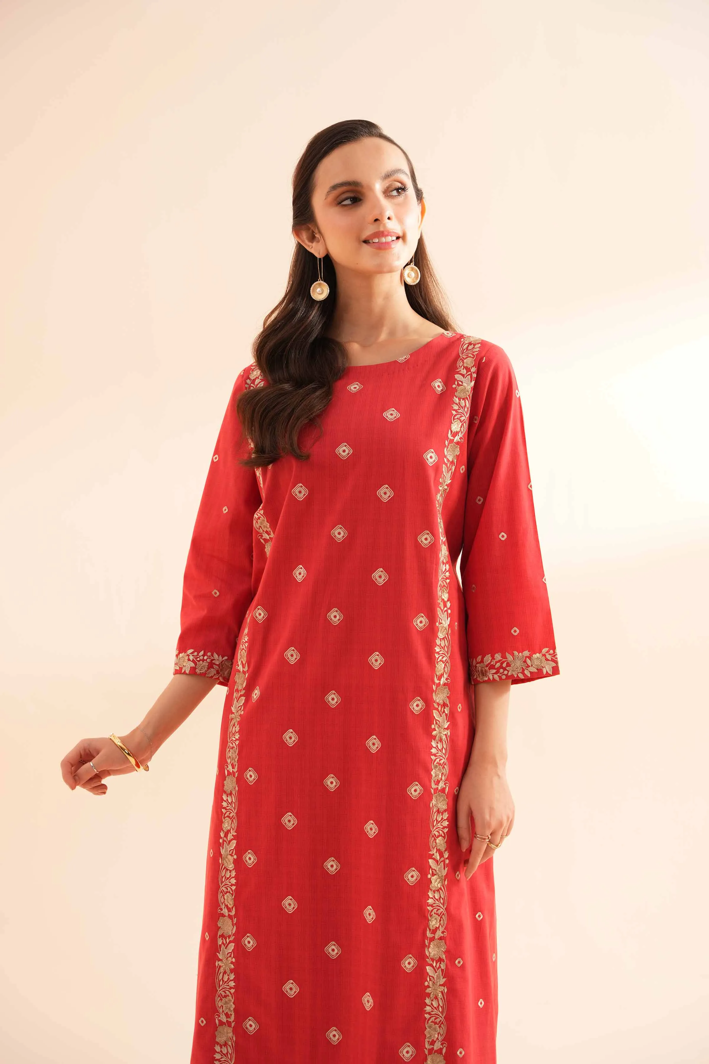 2 Piece - Embroidered Suit - KPE24-18
