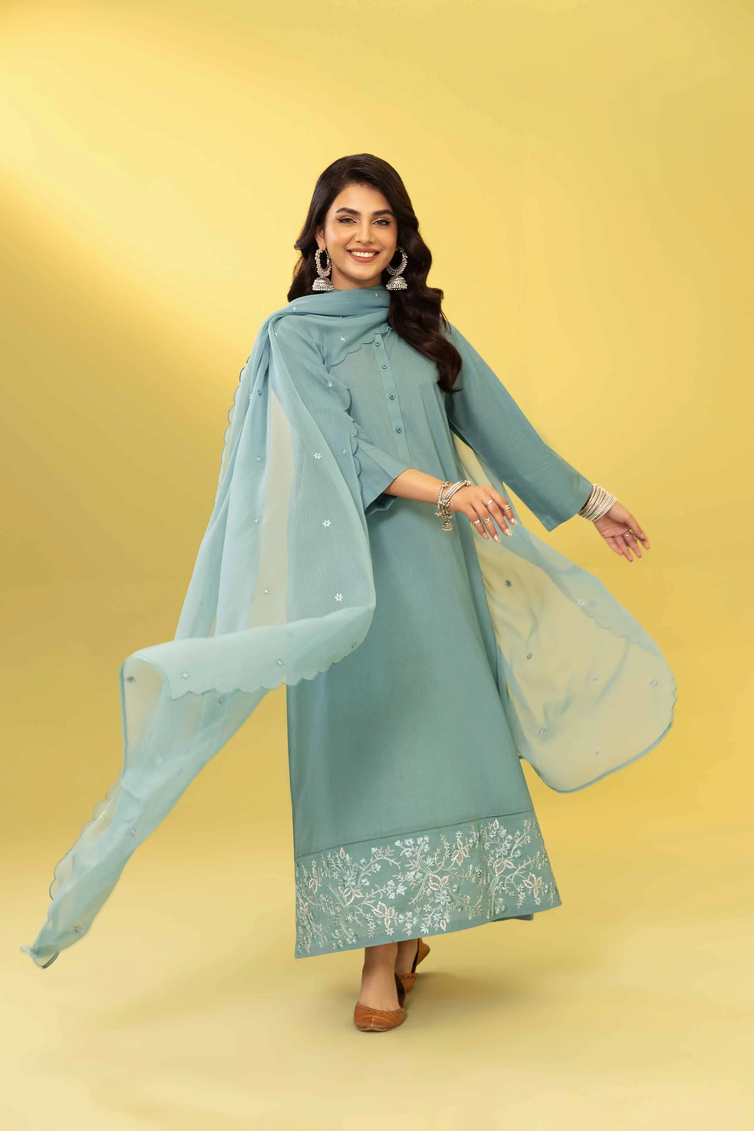 2 Piece - Embroidered Suit - PS23-296