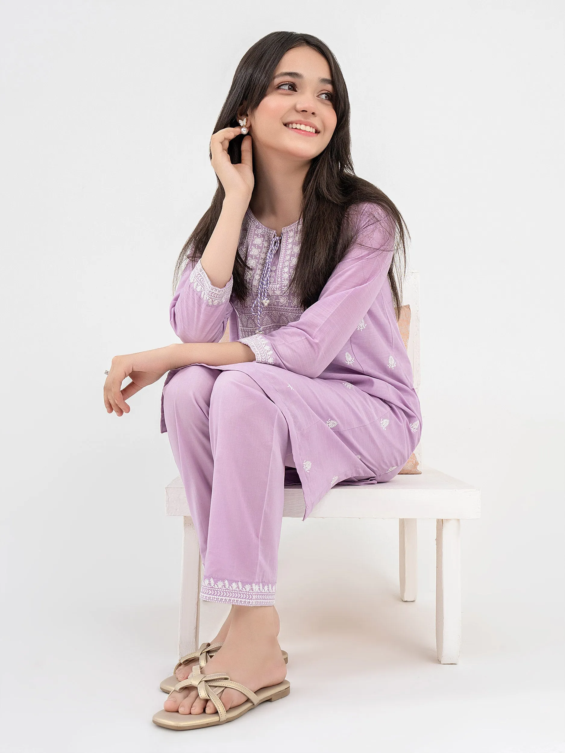 2 Piece Lawn Suit-Embroidered
