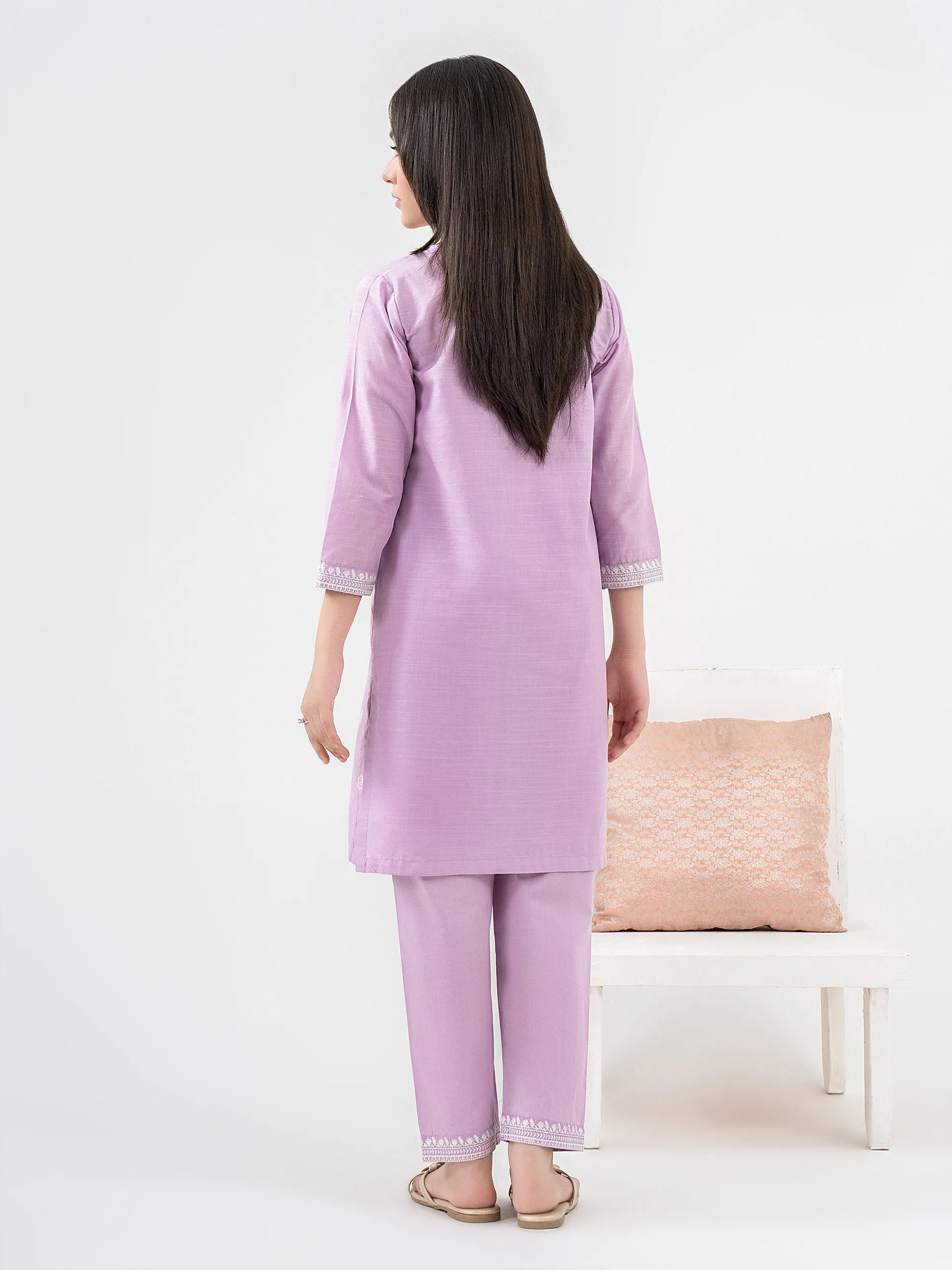 2 Piece Lawn Suit-Embroidered