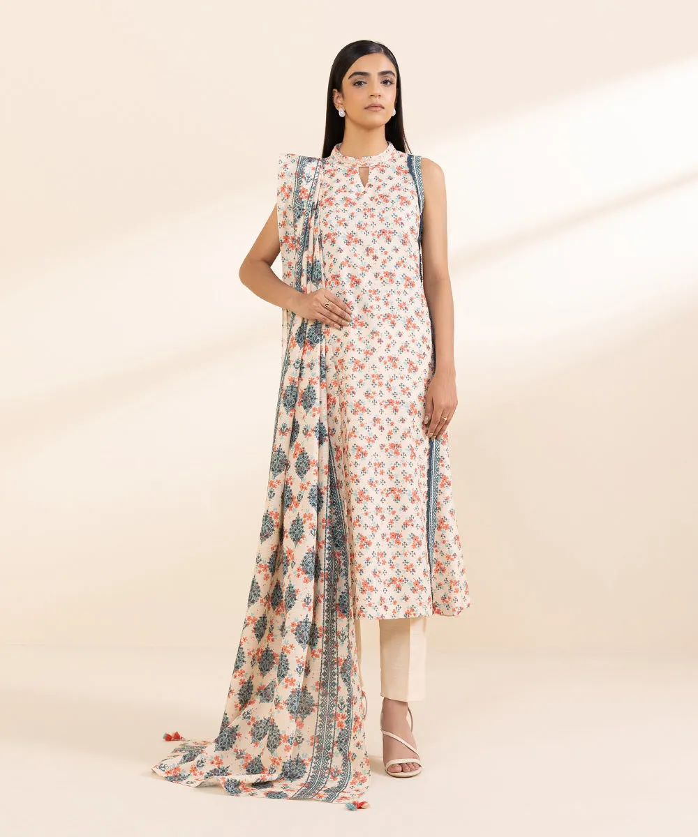 2 Piece - Printed Light Khaddar Suit