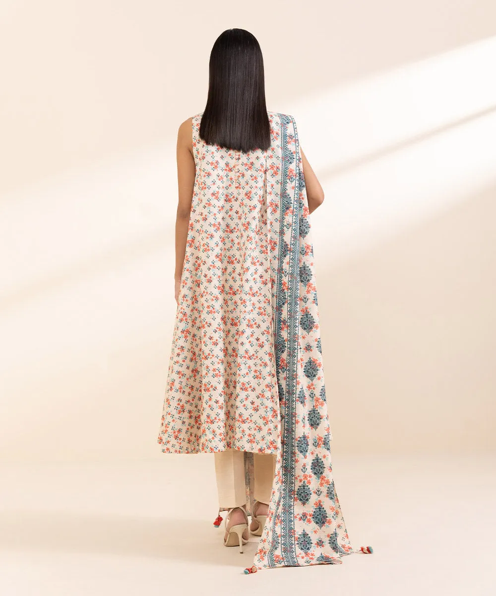 2 Piece - Printed Light Khaddar Suit