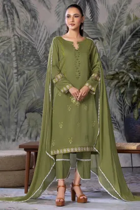 3PC Embroidered Unstitched Cambric Suit KSDE-2833