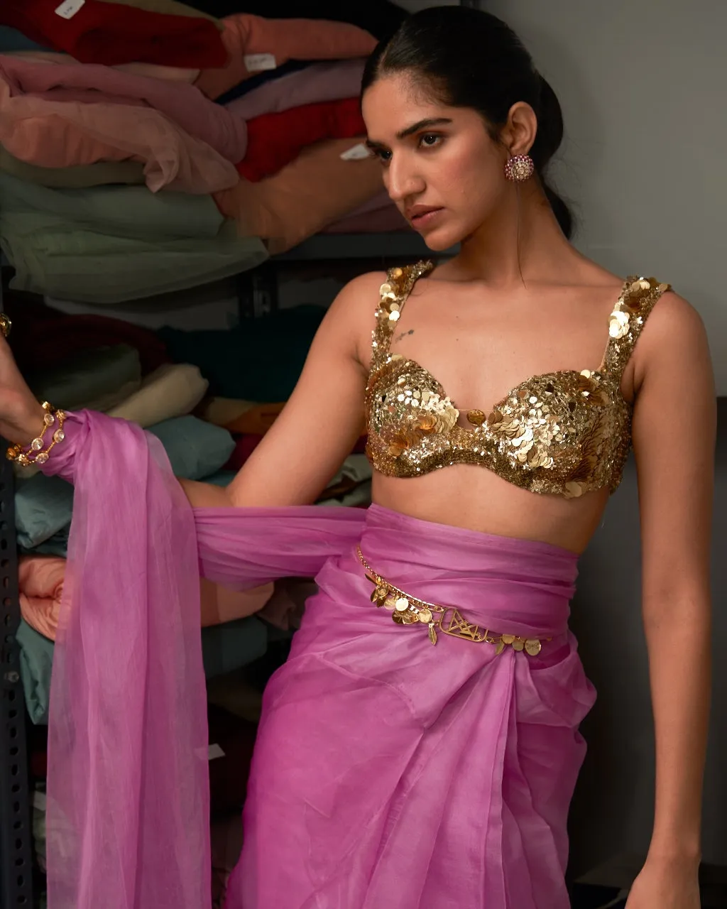 Akira Draped Sari Set