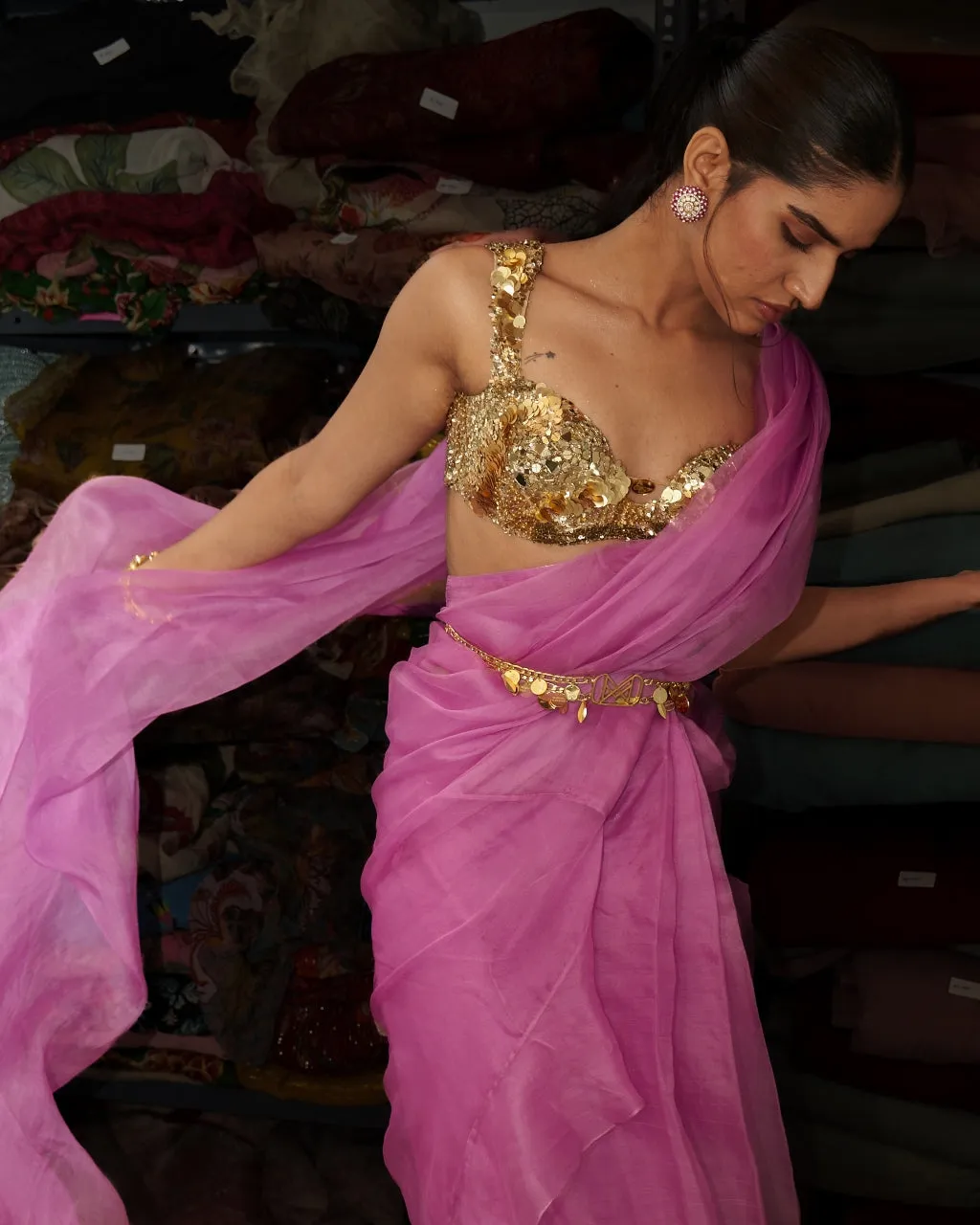 Akira Draped Sari Set