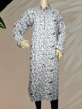 All Over Long Coat | Needle Work Embridery | Ladies Coat
