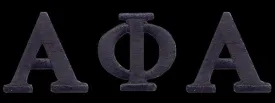 Alpha Black Letter Set Patches 1 Inch