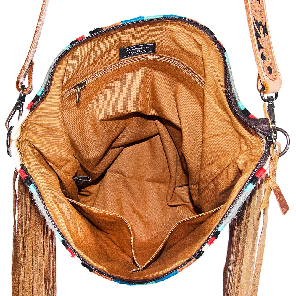 American Darling Aztec Blanket with Fringe Crossbody