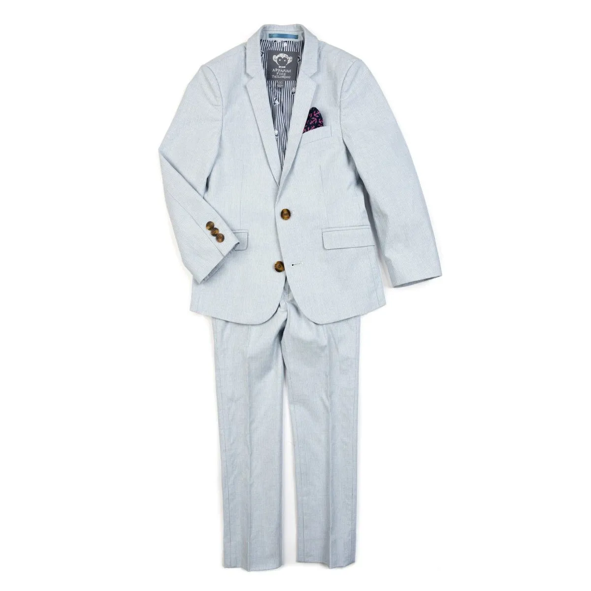 Appaman Boys Sky Blue Stripe Slim Mod Suit V8SU10