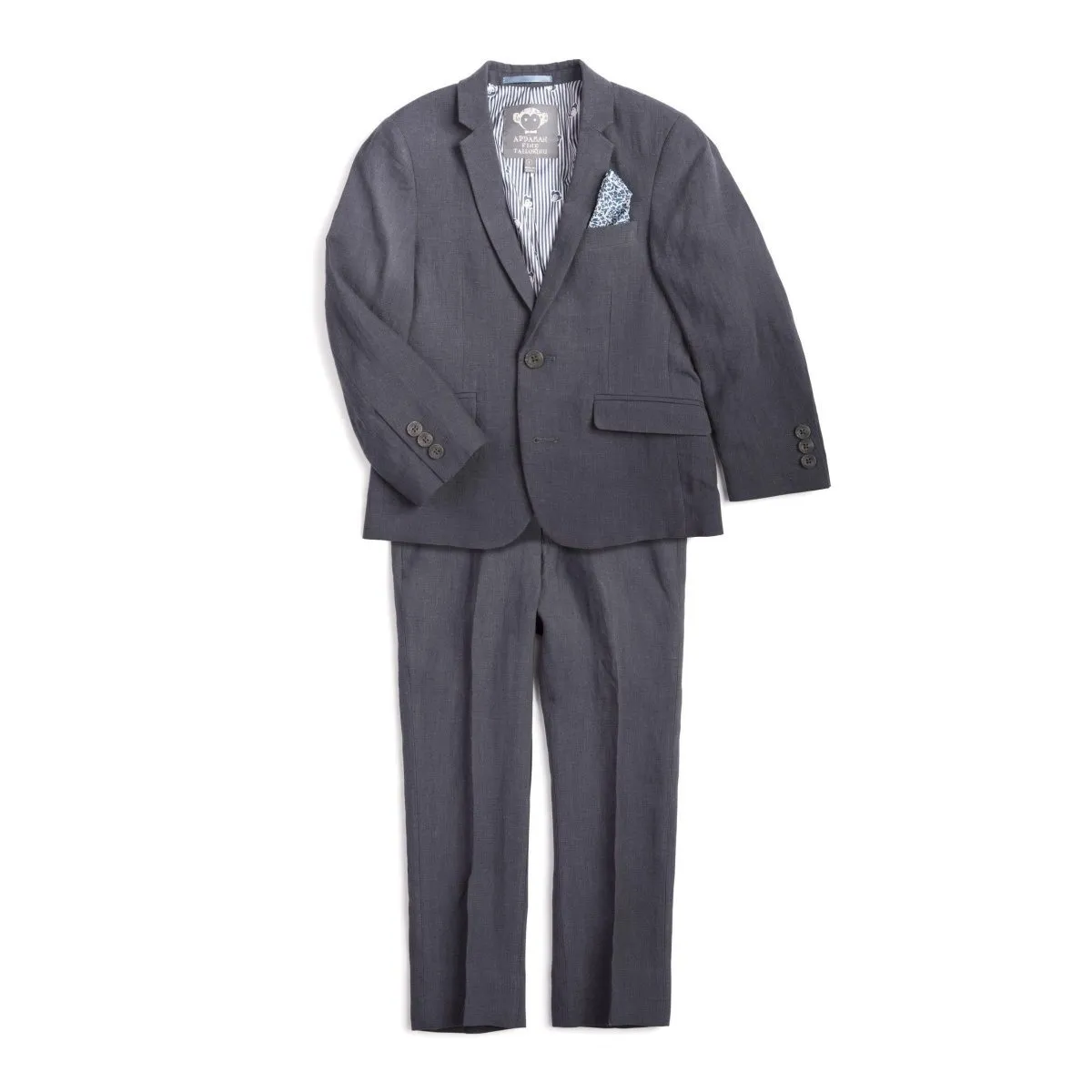 Appaman Mod Boys Slim Grey Linen Suit T8SU1