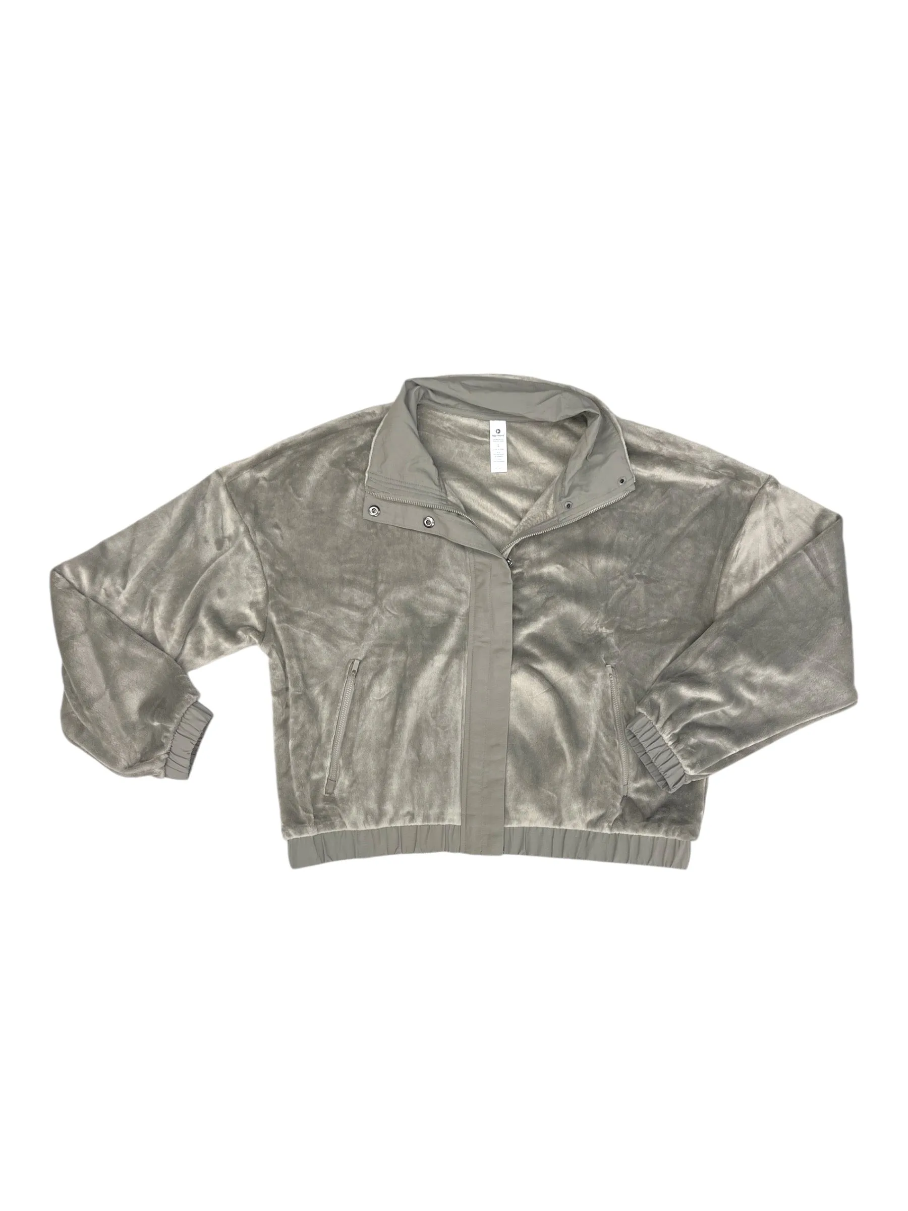 Athletic Jacket By 90 Degrees By Reflex In Grey, Size: L