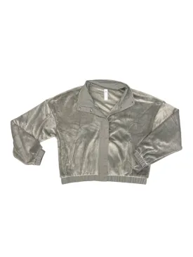 Athletic Jacket By 90 Degrees By Reflex In Grey, Size: L