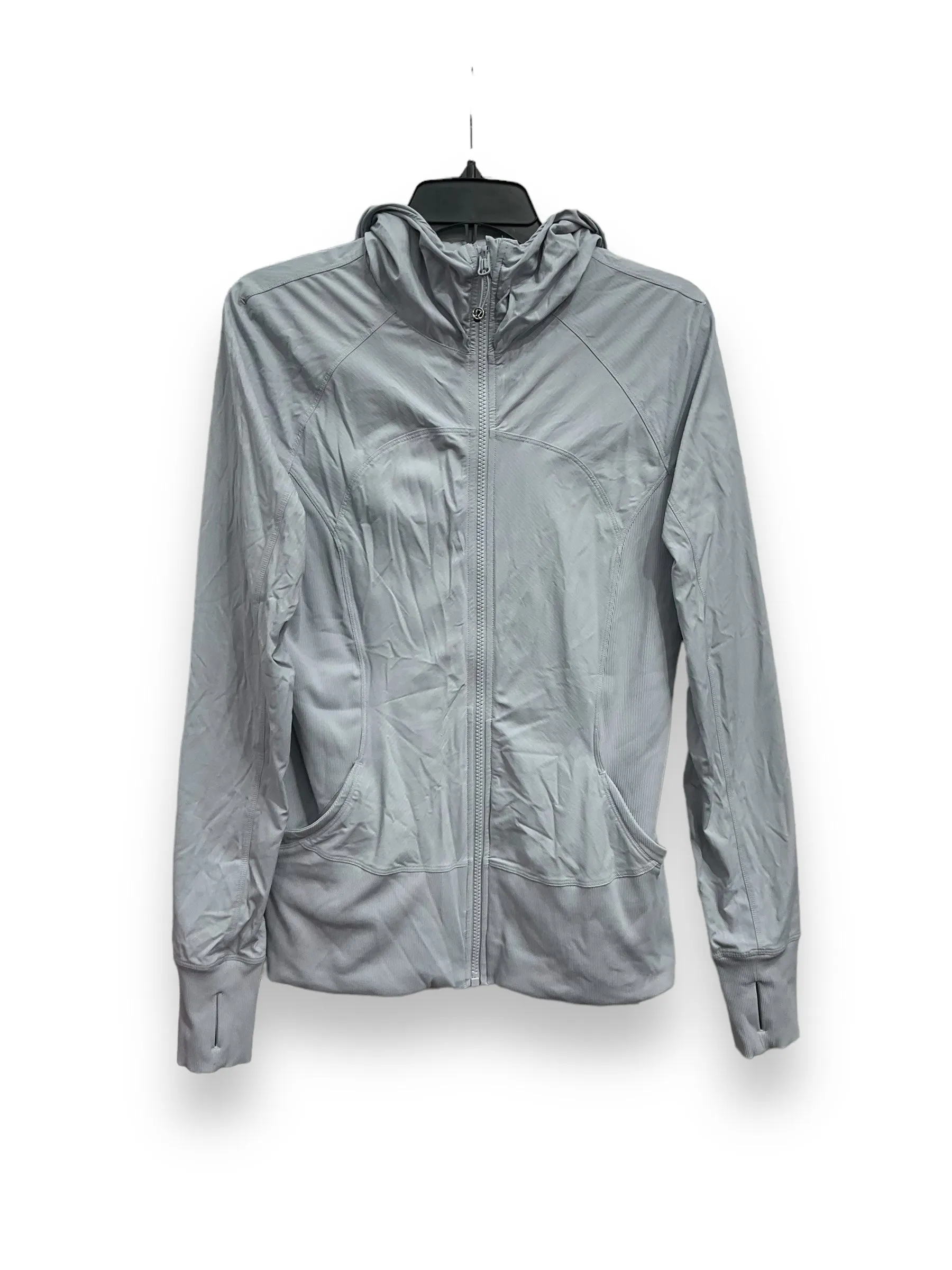 Athletic Jacket By Lululemon In Grey, Size: 12