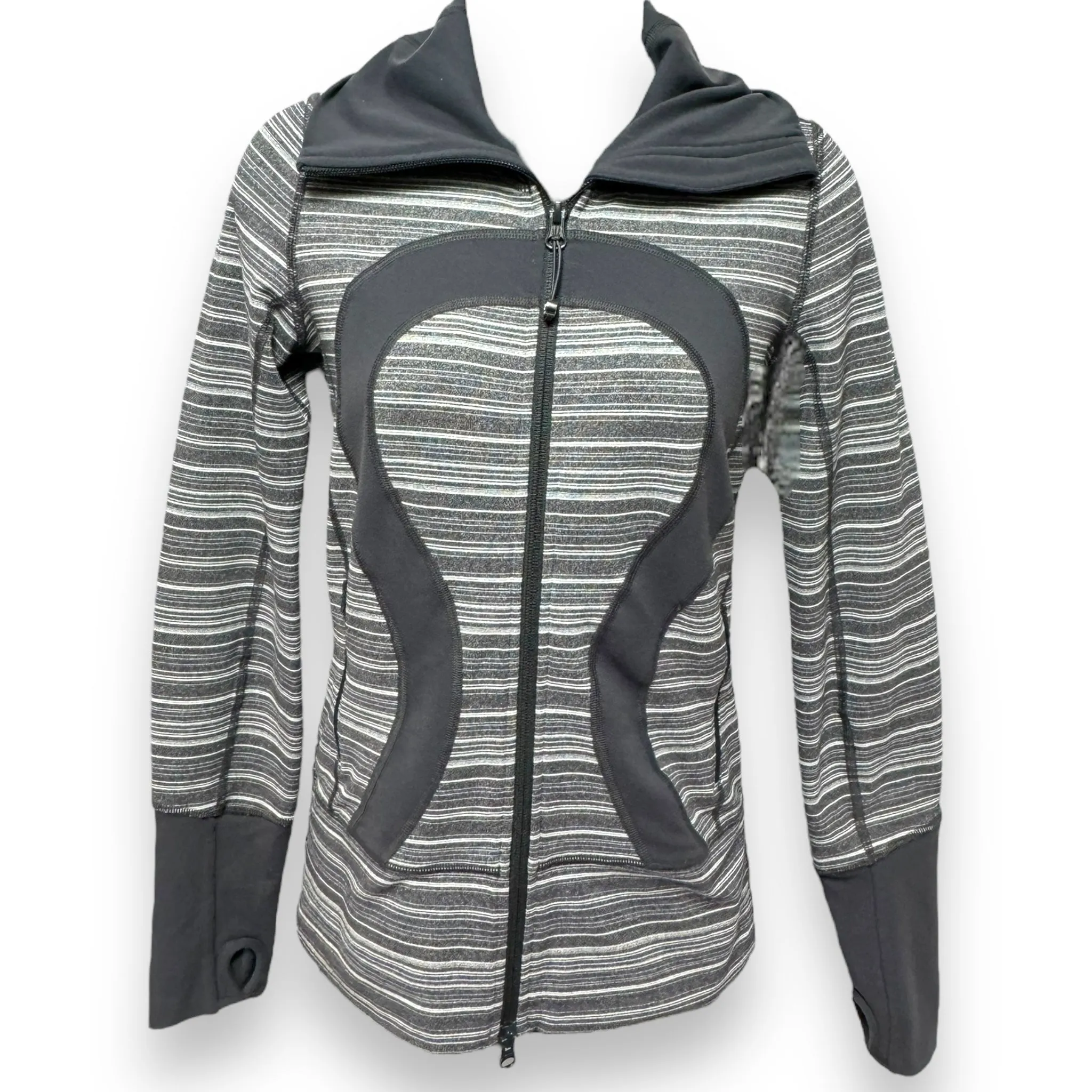 Athletic Jacket By Lululemon In Grey, Size: 2
