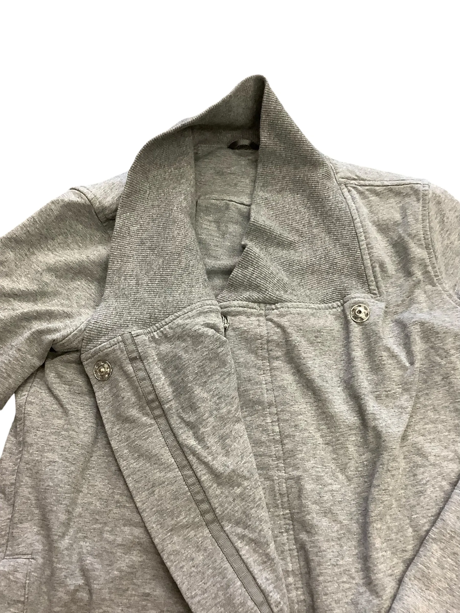 Athletic Jacket By Lululemon In Grey, Size: 6