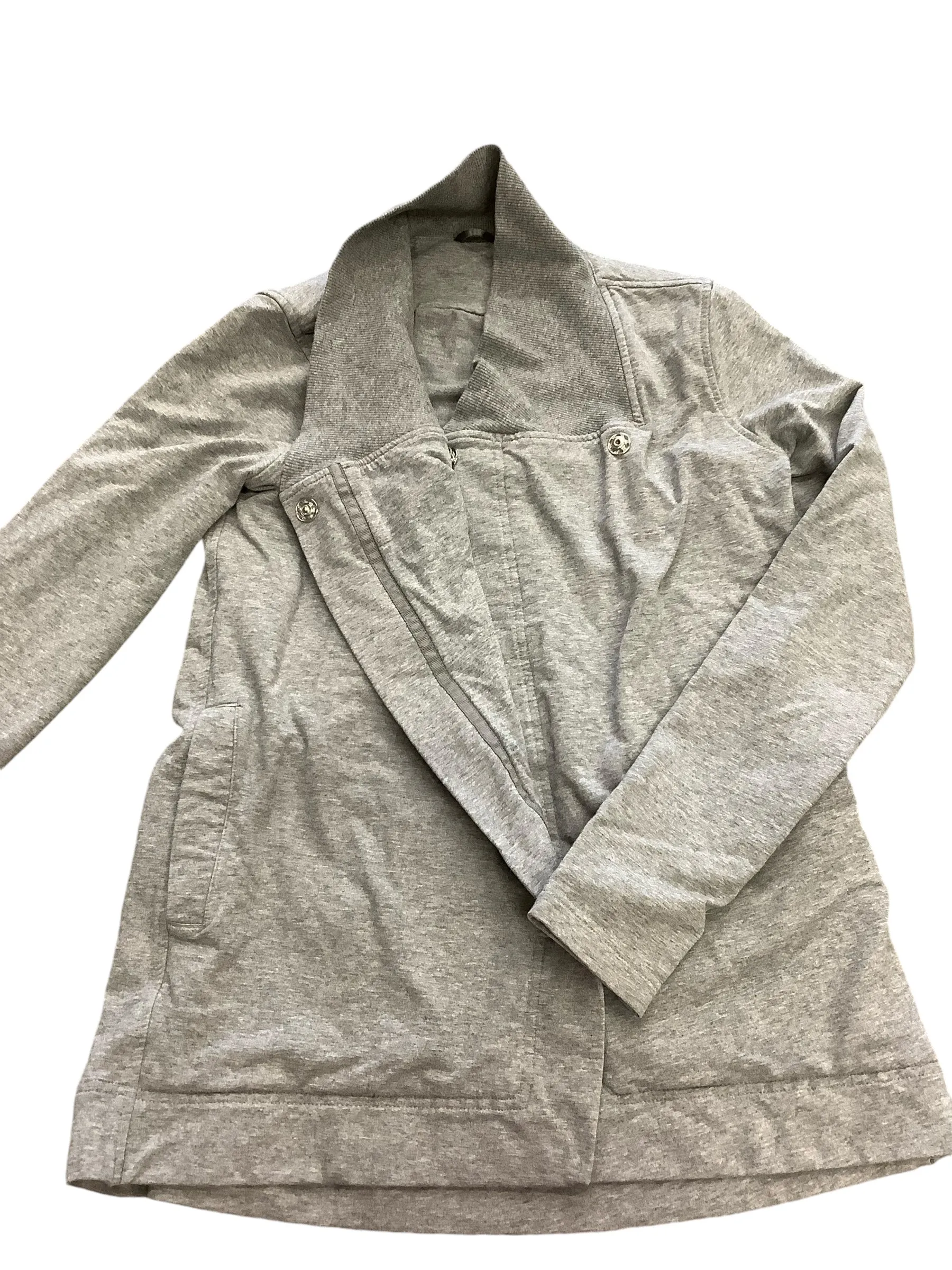 Athletic Jacket By Lululemon In Grey, Size: 6