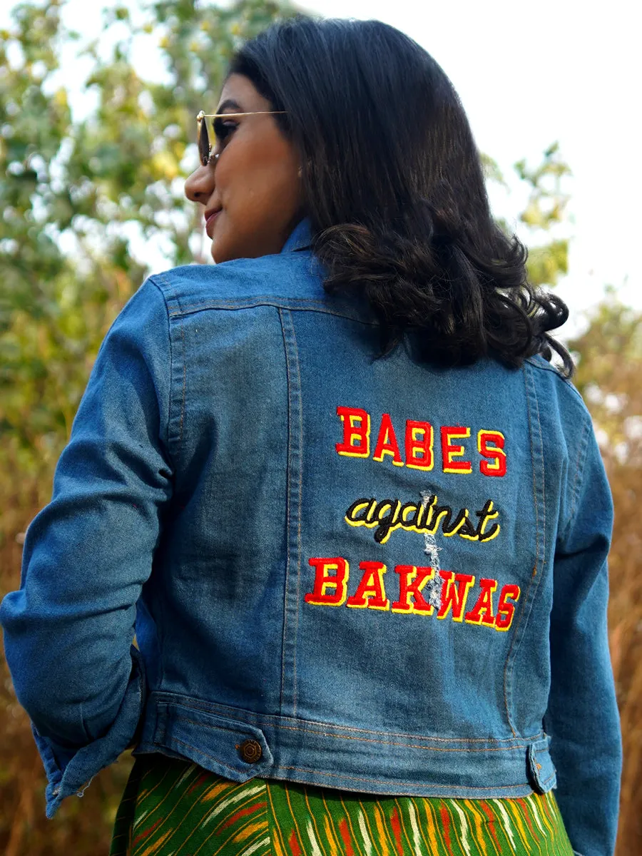 Babes against Bakwas Sasswati Denim Jacket (Full Sleeves)
