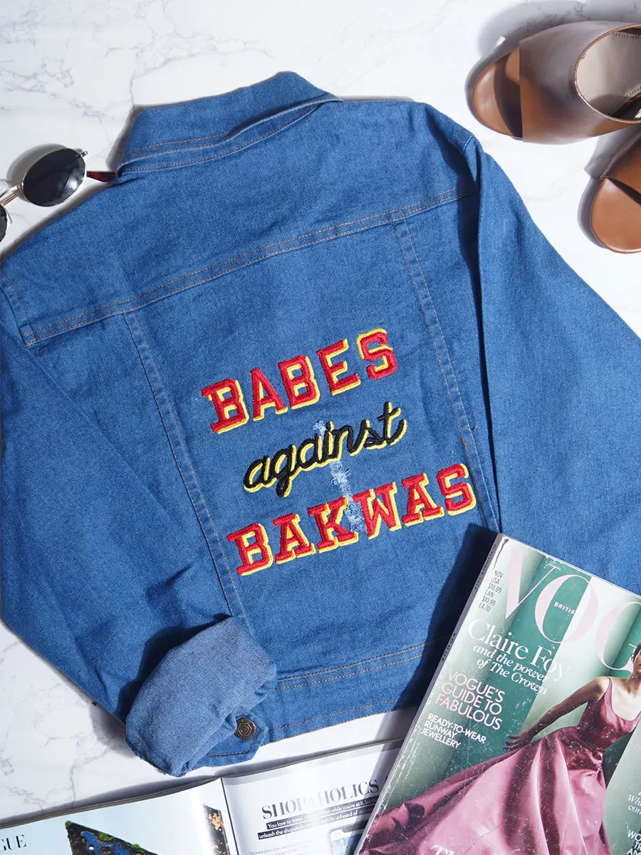 Babes against Bakwas Sasswati Denim Jacket (Full Sleeves)