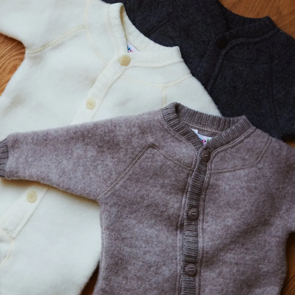 Baby suit - 100% Wool Fleece - Sesame