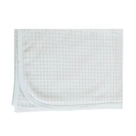 Baby's Unisex "Ecru Checks" Pima Cotton Blanket