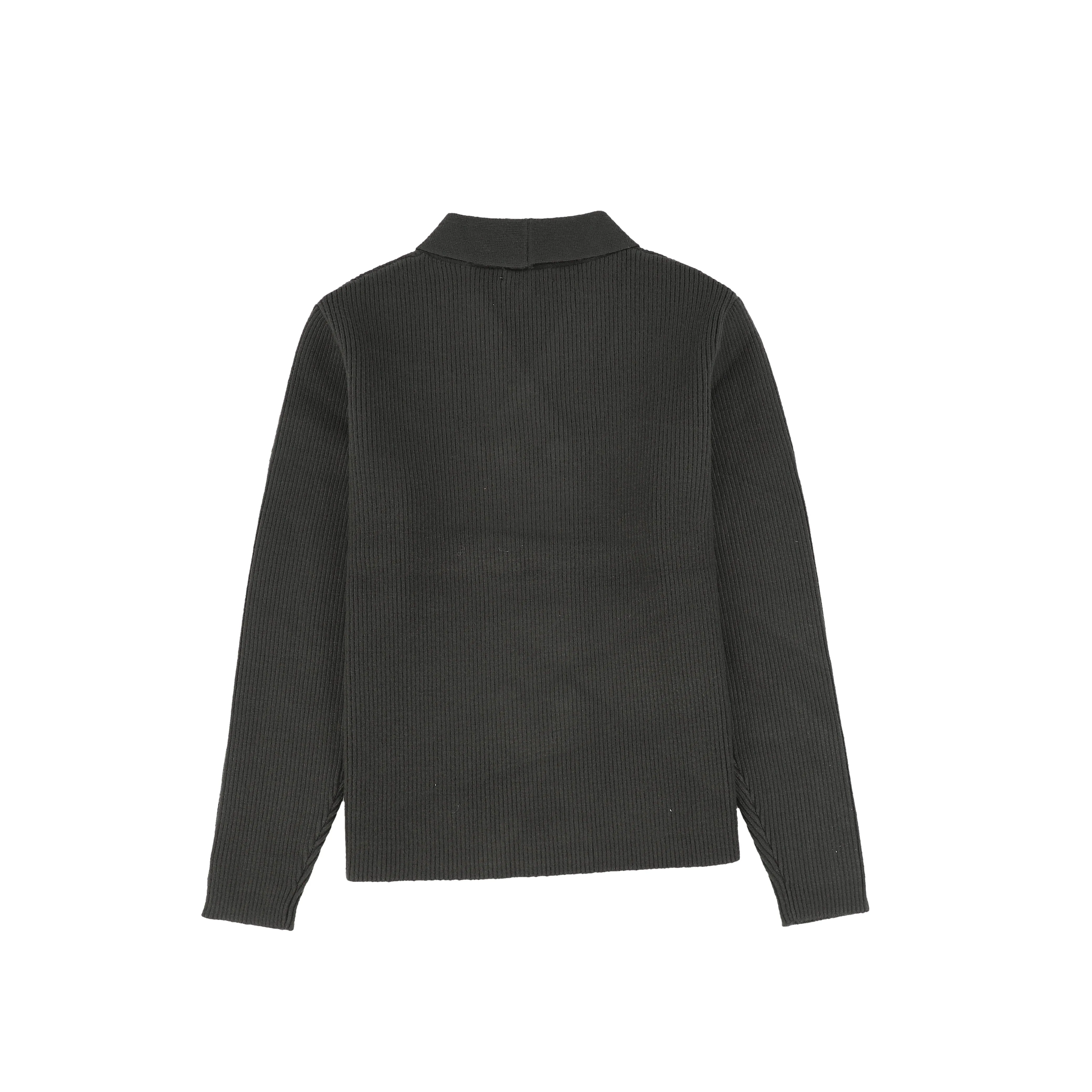 Bamboo Hunter Green Ribbed Knit Double Breasted Blazer