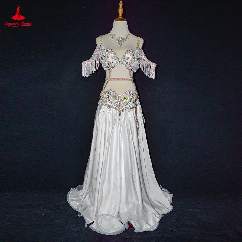 Belly Dance Performance Clothes Set for Women Cusomized Adult Children  Original Bra elegant Large Skirt 2pcs Belly Dancing Suit