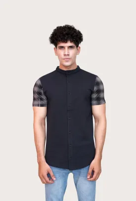 Black & Grey Checkered Button Up Shirt