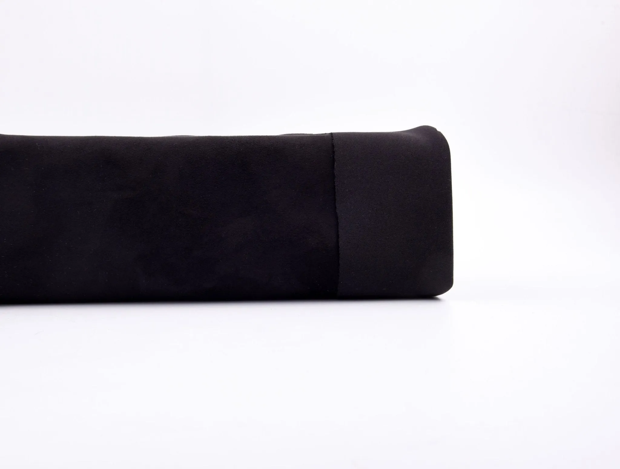 Black Melton Double Sided Brush Fabric, Black woolen Fabric, Wool Blended Material, Coat making Fabric, Fall Winter Textiles