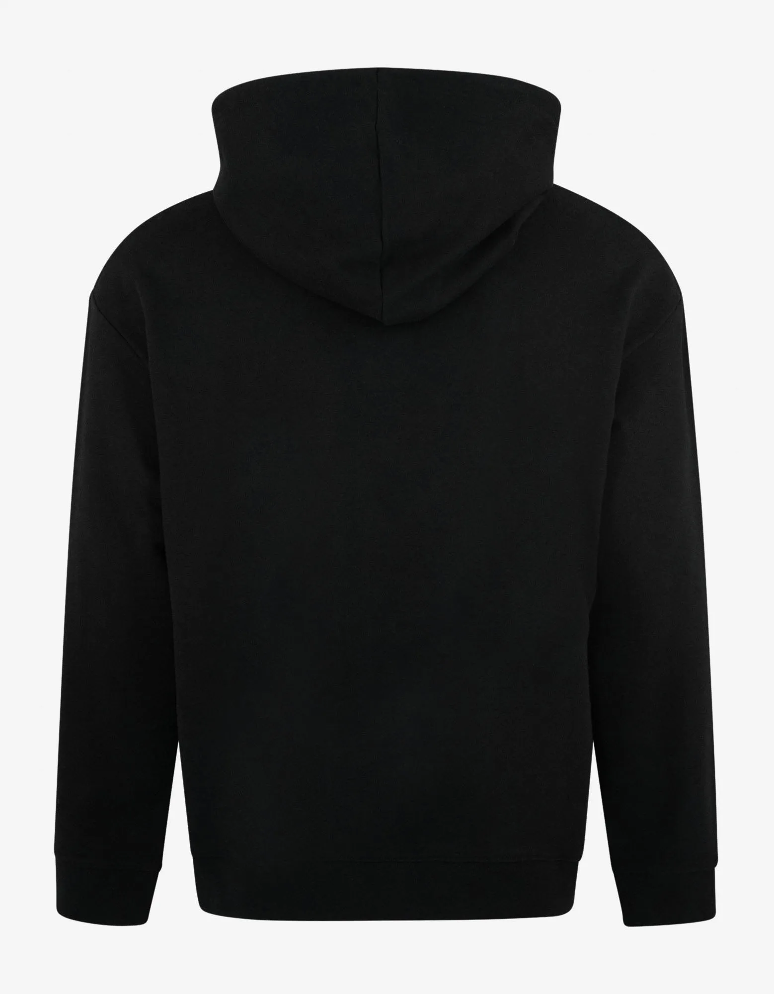 Black Regular Fit Hoodie with Patches -