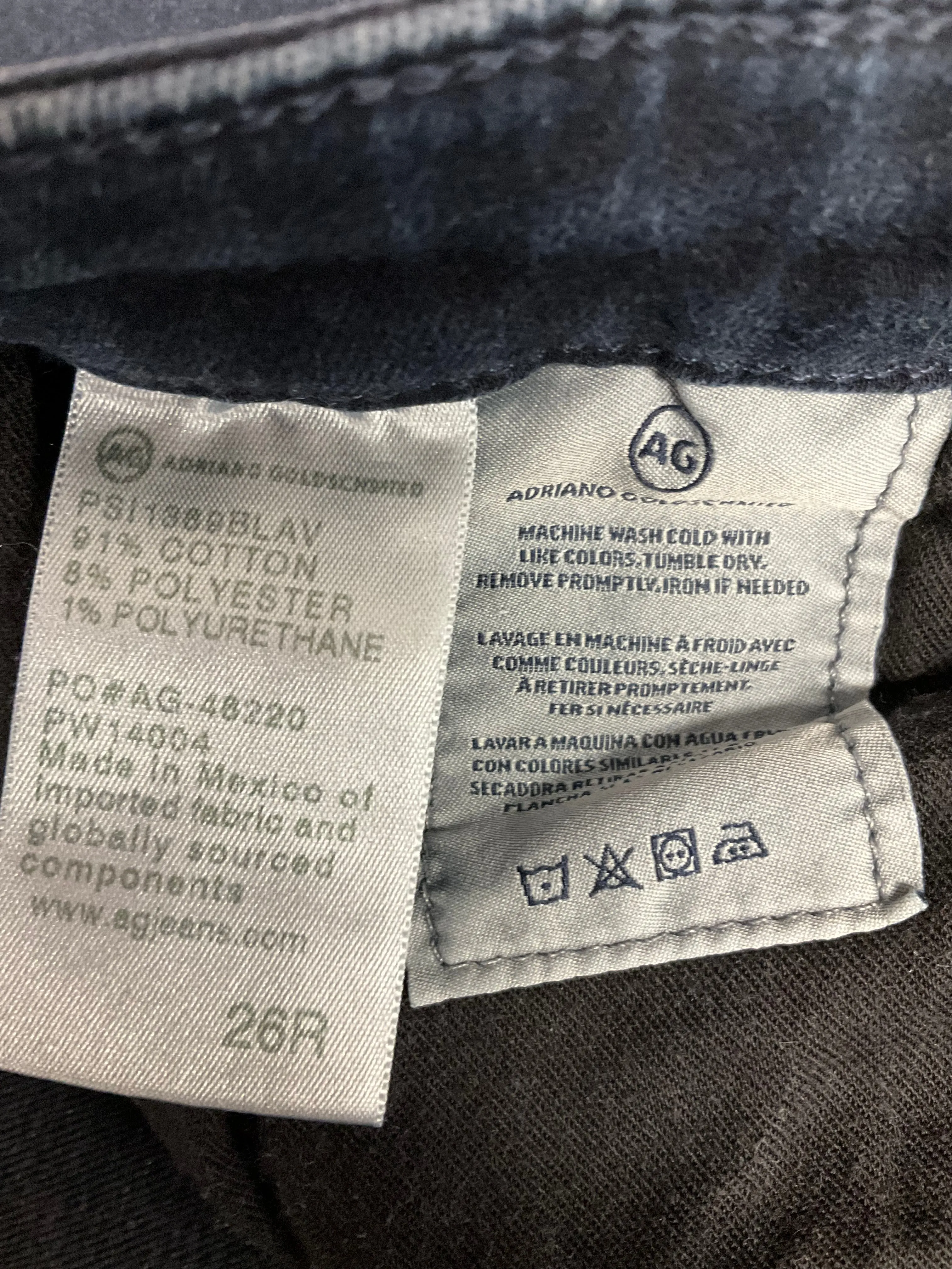 Blue Denim Jeans Skinny Adriano Goldschmied, Size 2