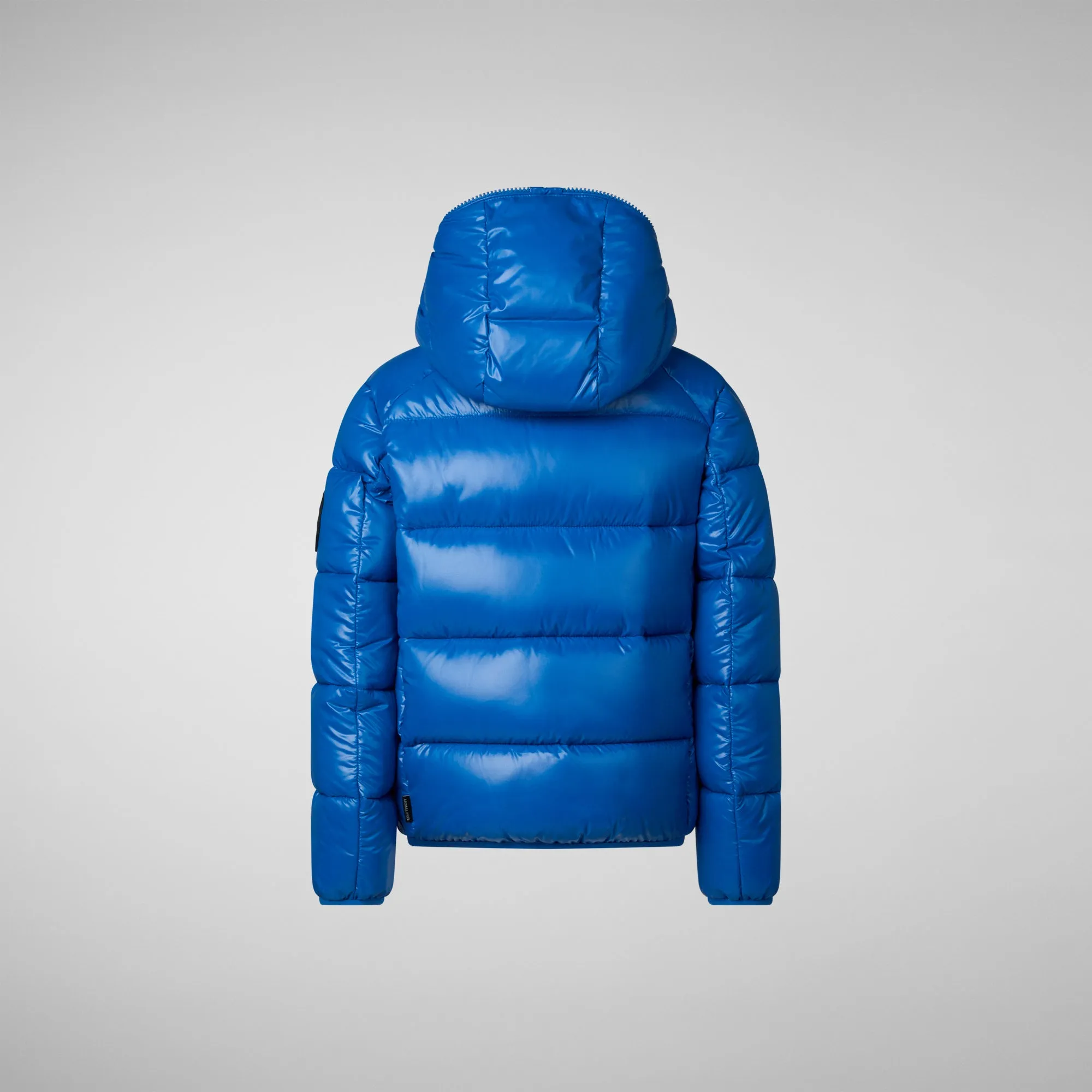 Boys' animal free puffer jacket Artie in blue berry