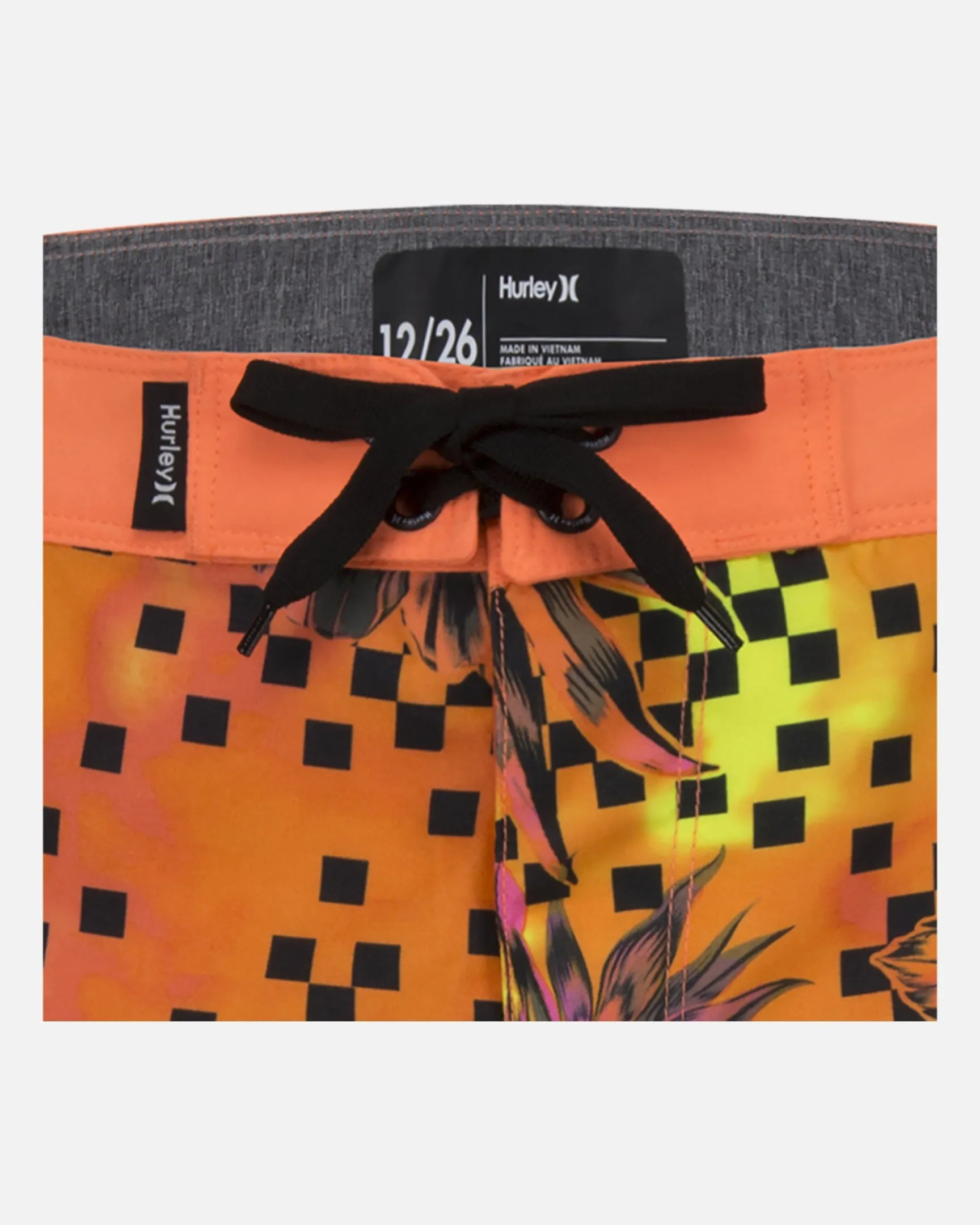 Boys Floral Checkered Boardshort