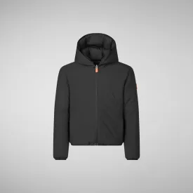 Boys' hooded reversible jacket Oliver in black